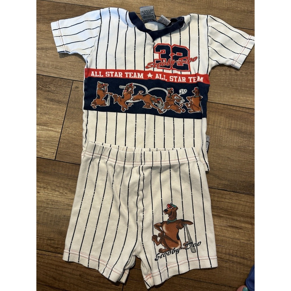 Vintage 1999 Scooby Doo Kids 2 Pc Set Size 8